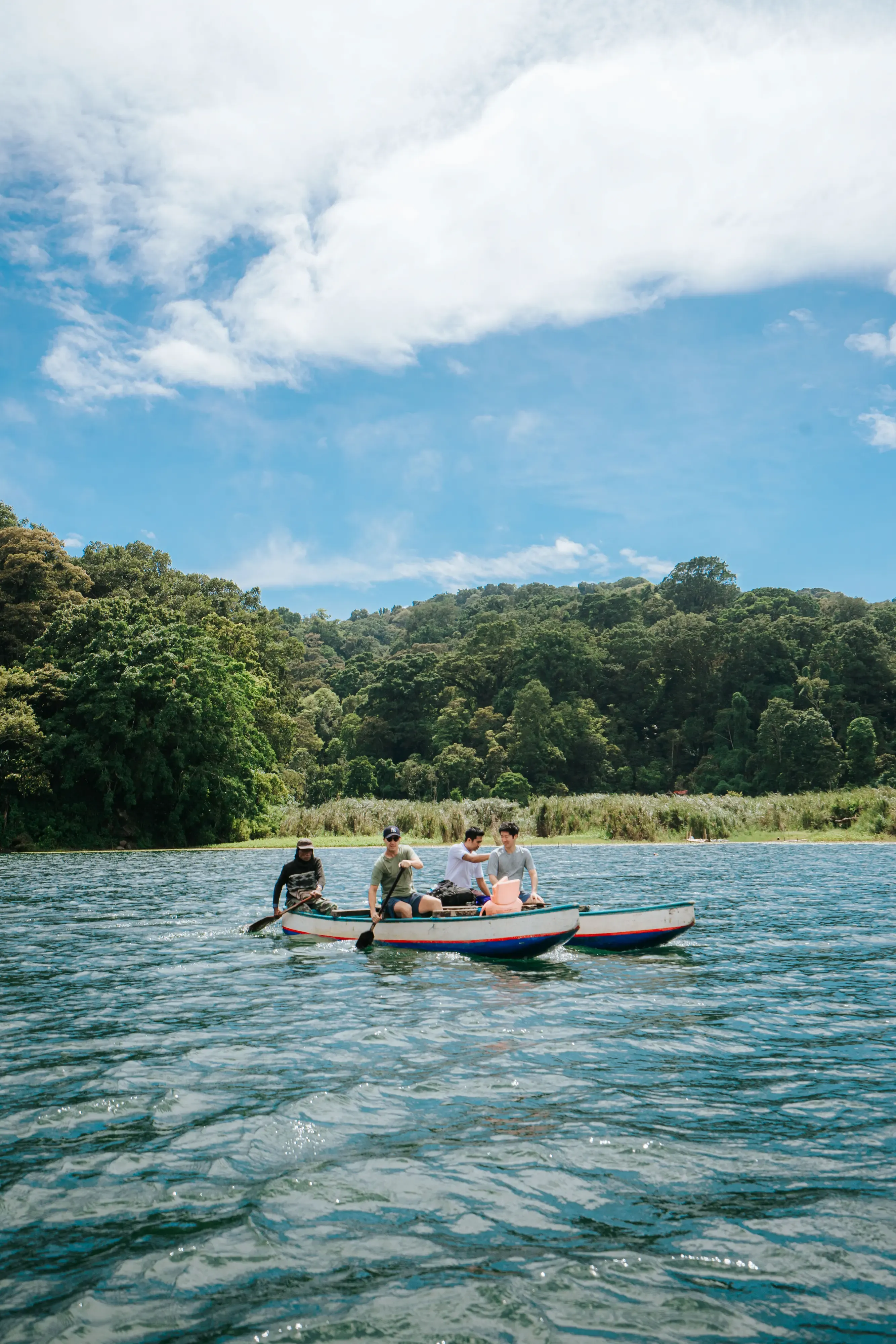 Traditional Canoeing at Tamblingan Sacred Lake